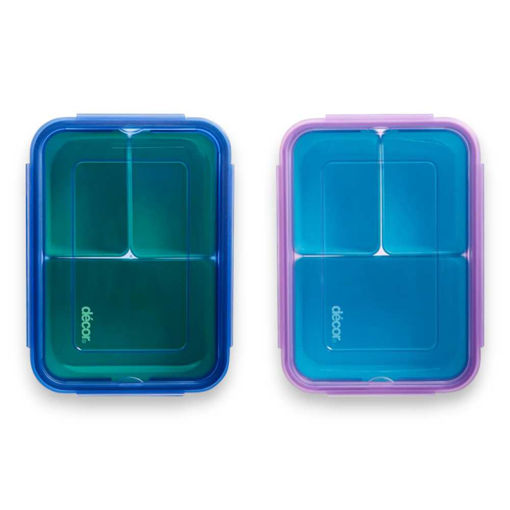 Picture of DECOR 3 IN 1 OBLONG BENTO LUNCHBOX 1.3L